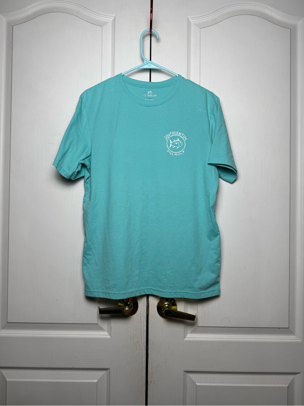 Southern Tide Men's Short Sleeve T-Shirt in Aqua Blue Size Small - Picture 2 of 4